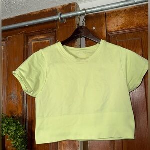 OFFLINE by aerie Neon Yellow/Green Sidewalk Tee